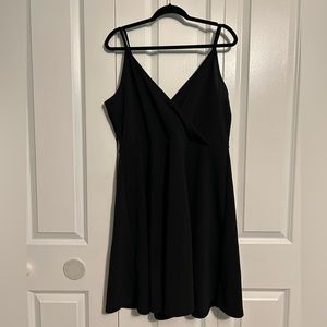 Black V-Neck Spaghetti Strap Dress